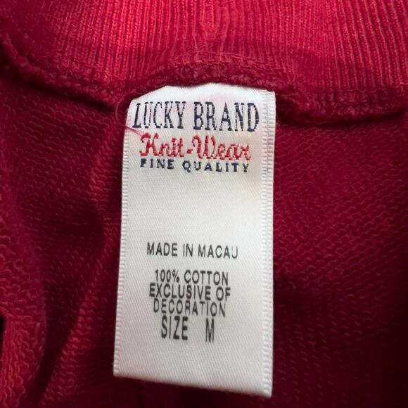 Vintage Lucky Y2K Pants Medium Wide Leg Embroidered Ombre Red Butterfly Flowers - Picture 8 of 10